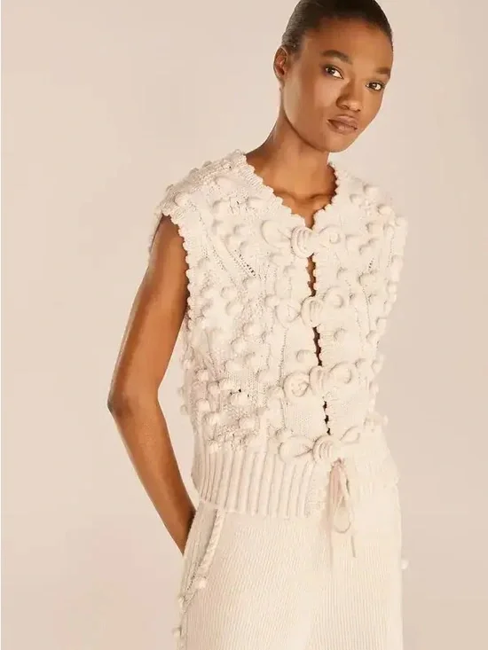 NWT Rebecca Taylor Bauble Cable Vest - Picture 2 of 6